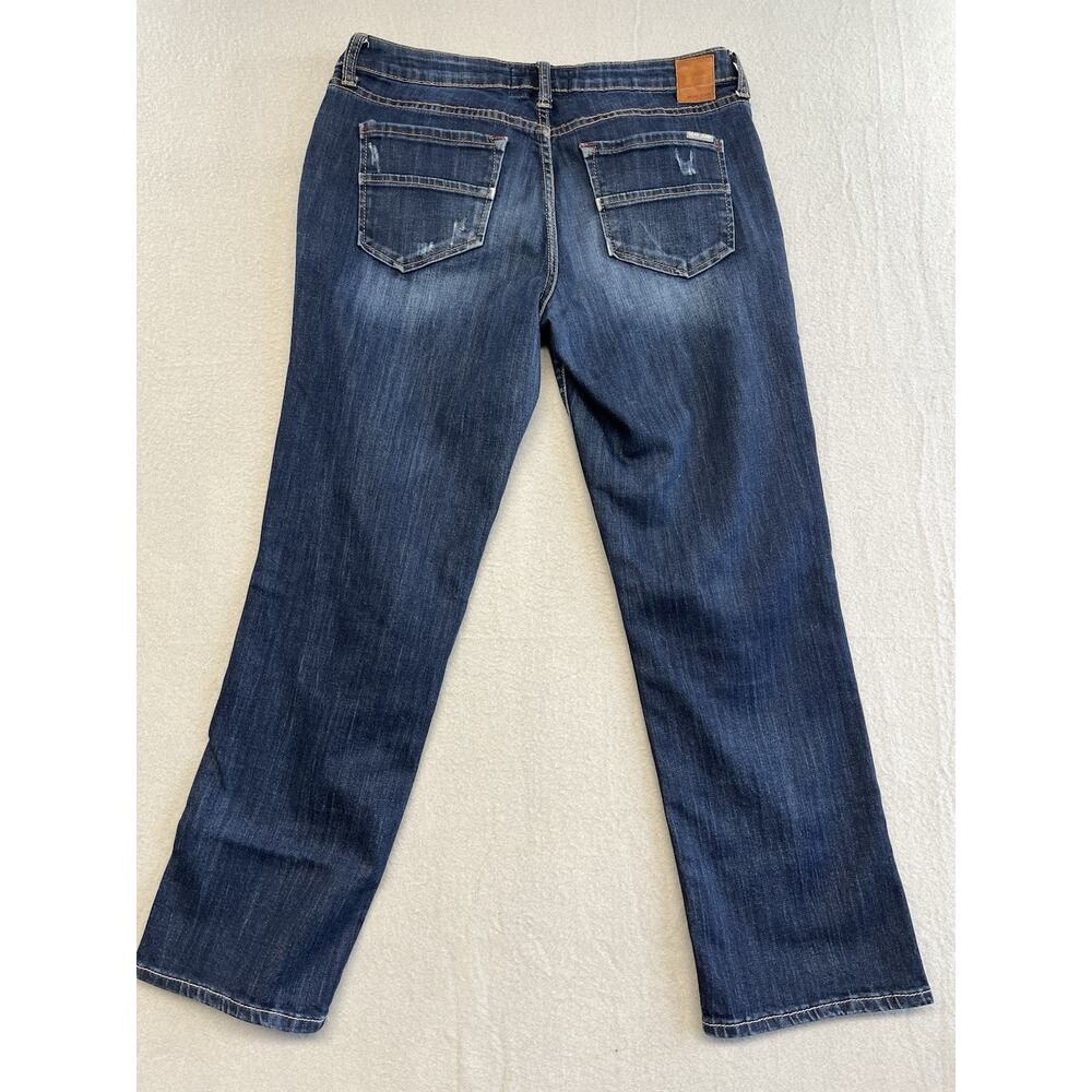 DEAR JOHN Playback Jeans Womens 29P Blue Petite Straight Dark Wash Mid Rise - Picture 6 of 8